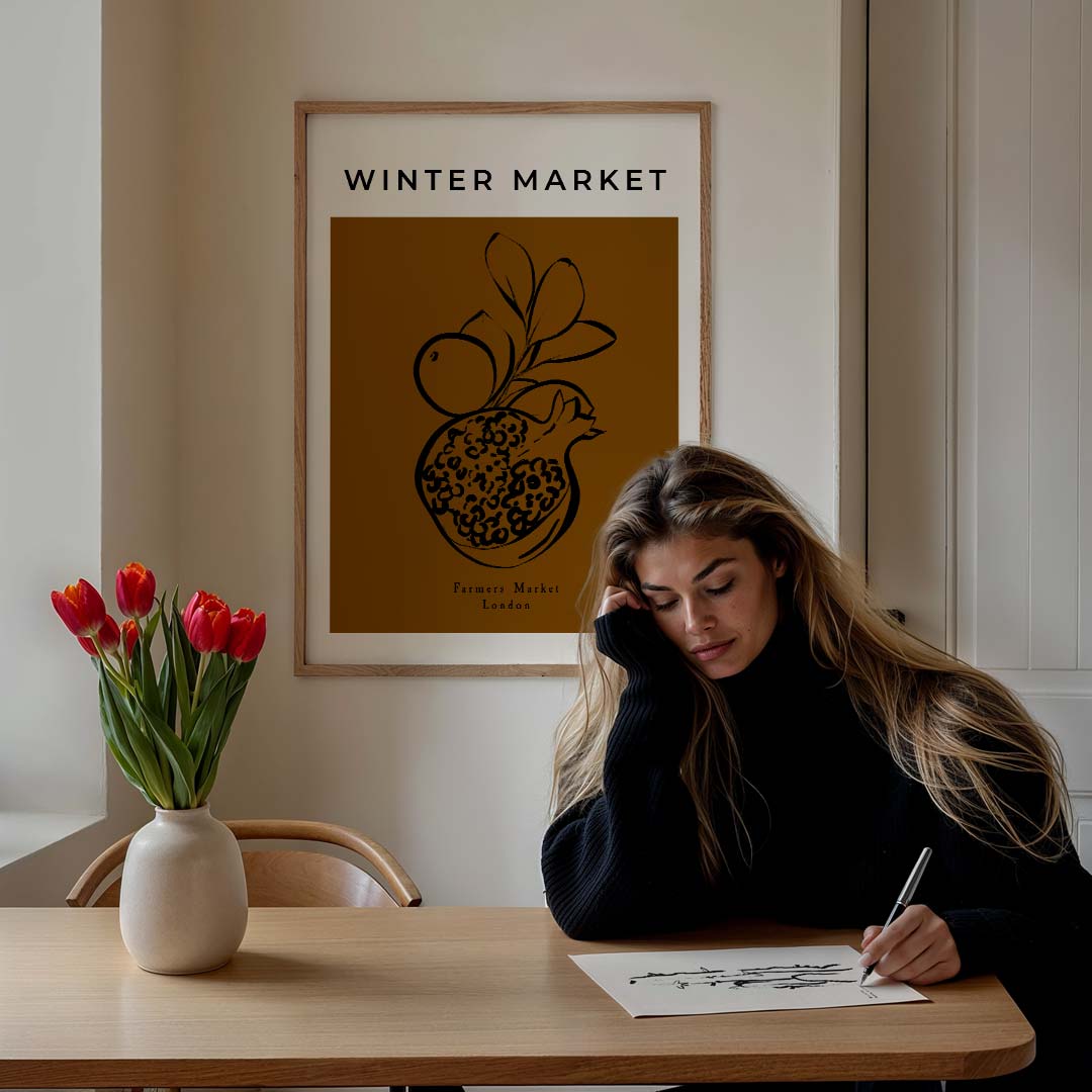 Winter Markt Poster-WallArtistic