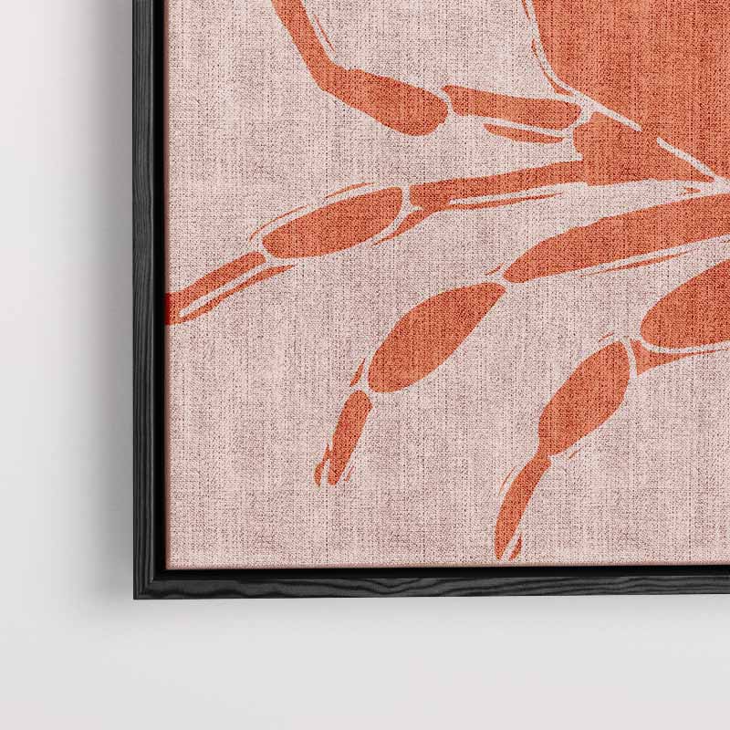 Moderne Krabsilhouet Kunstwerk-canvas-dibond-plexiglas-wanddecoratie-WallArtistic
