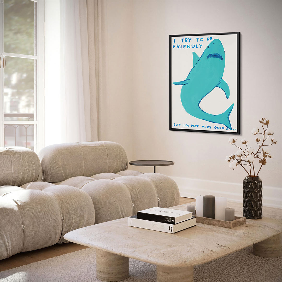 Vrolijke haai illustratie Kunstwerk