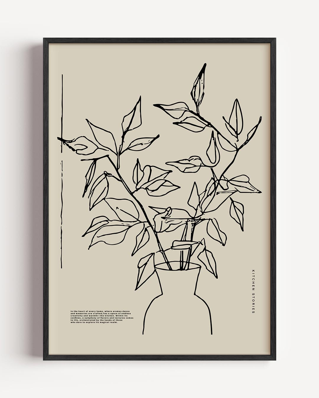 Botanische Elegantie in de Keuken Poster-WallArtistic