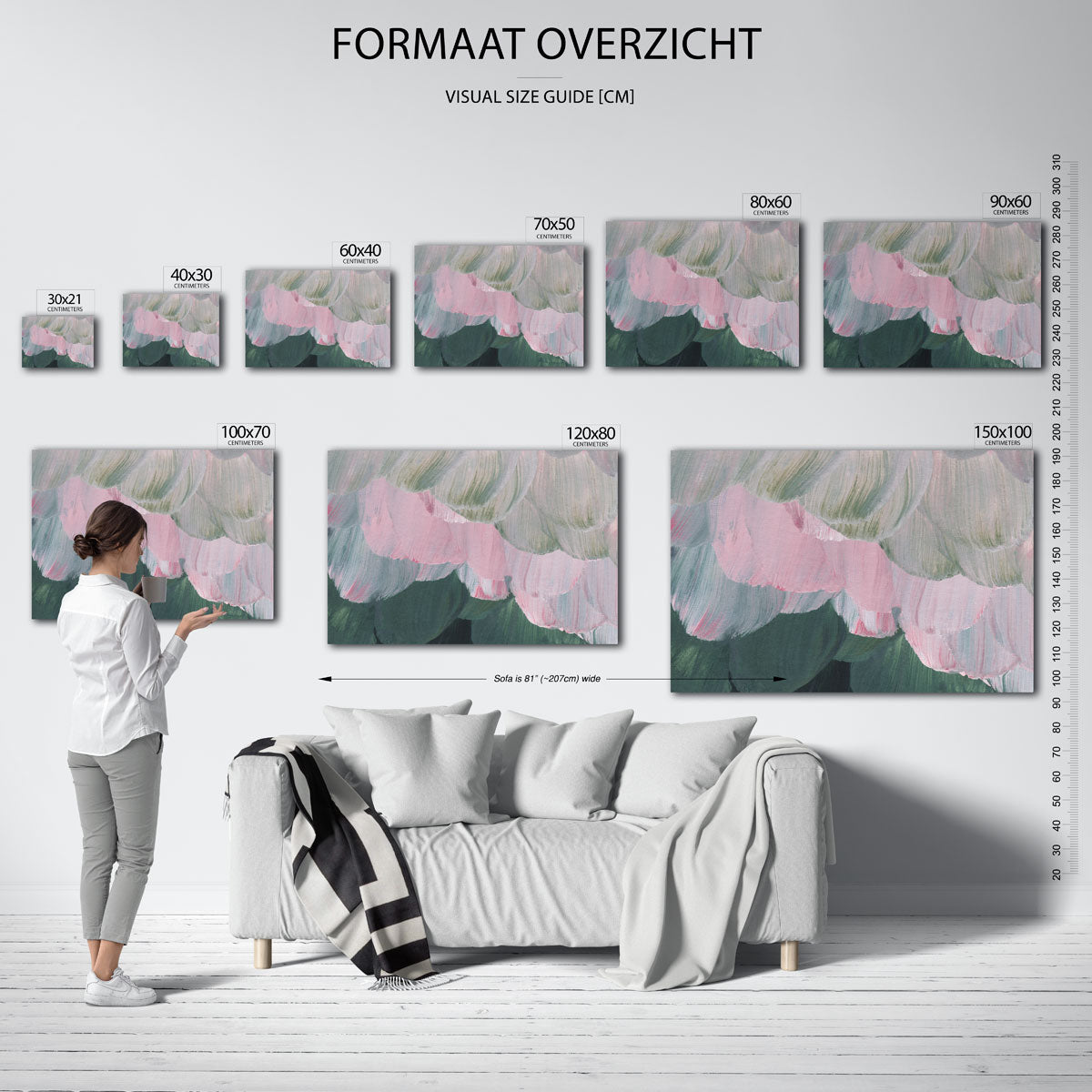 Bloemblad textuur Poster