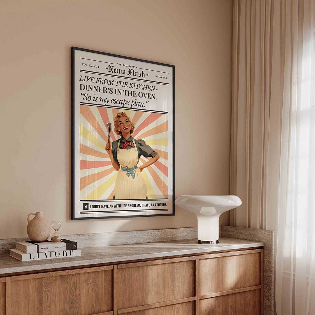 Vintage keuken Poster