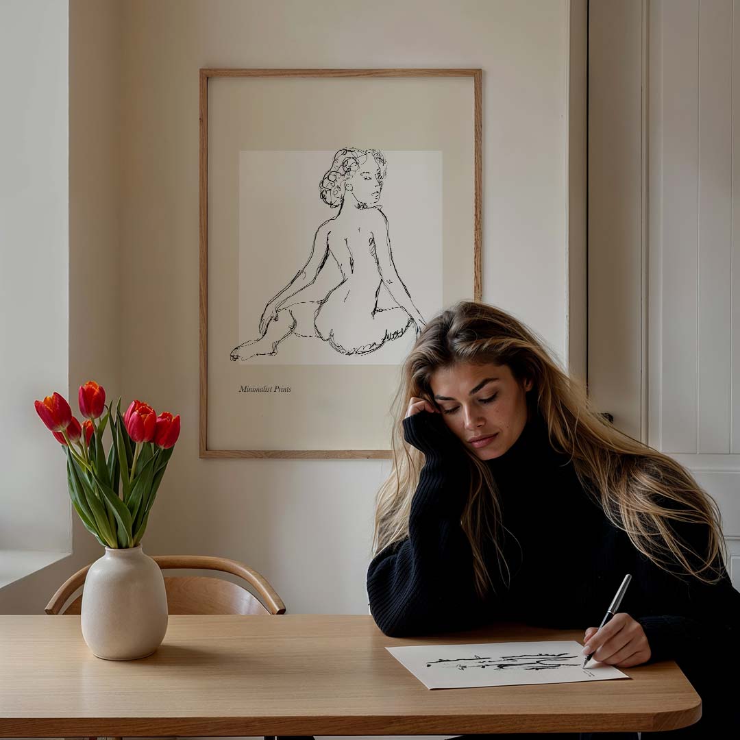 Minimalistische Kunstschets Poster-WallArtistic