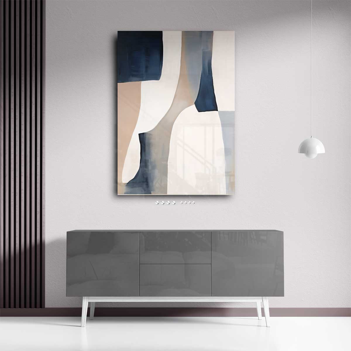 Abstracte Harmonie in Neutrale Tinten Kunstwerk-canvas-dibond-plexiglas-wanddecoratie-WallArtistic
