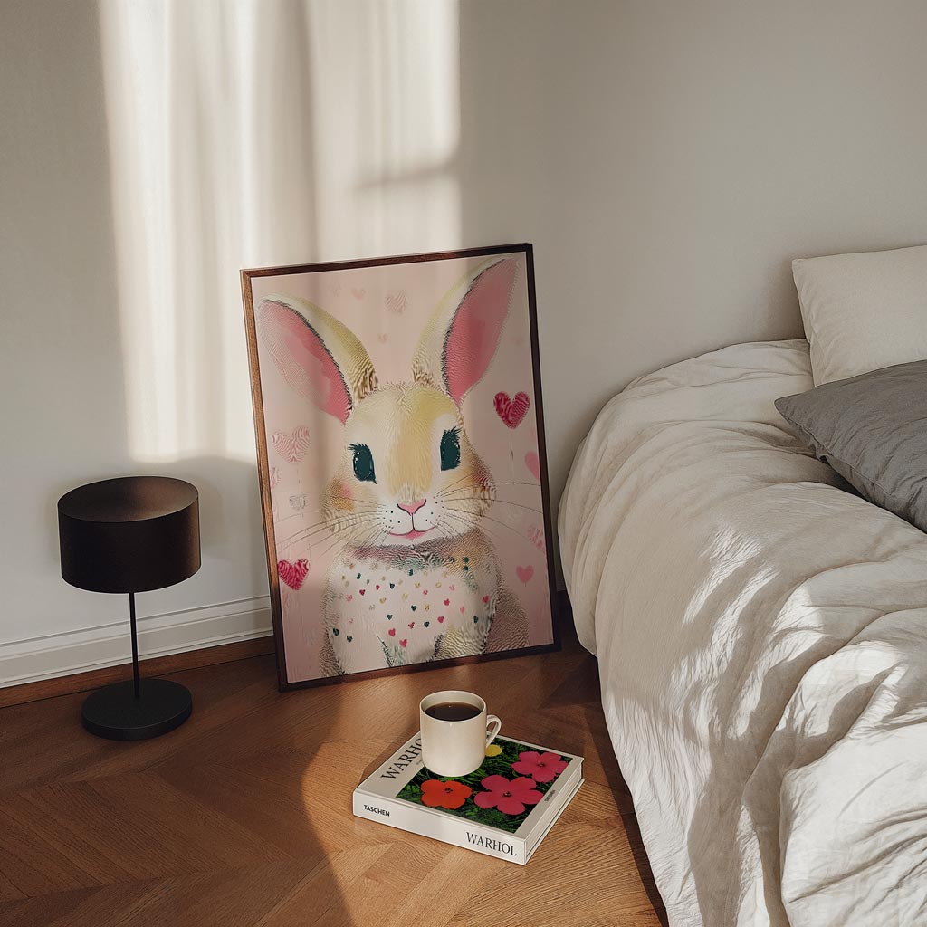 Schattige Konijnenhartjes Poster