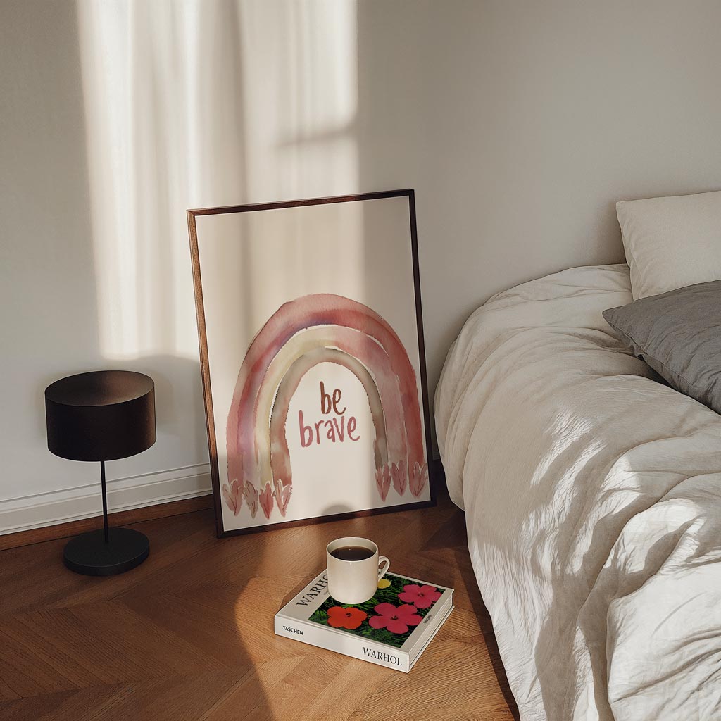 Moedige Regenboog Poster-WallArtistic