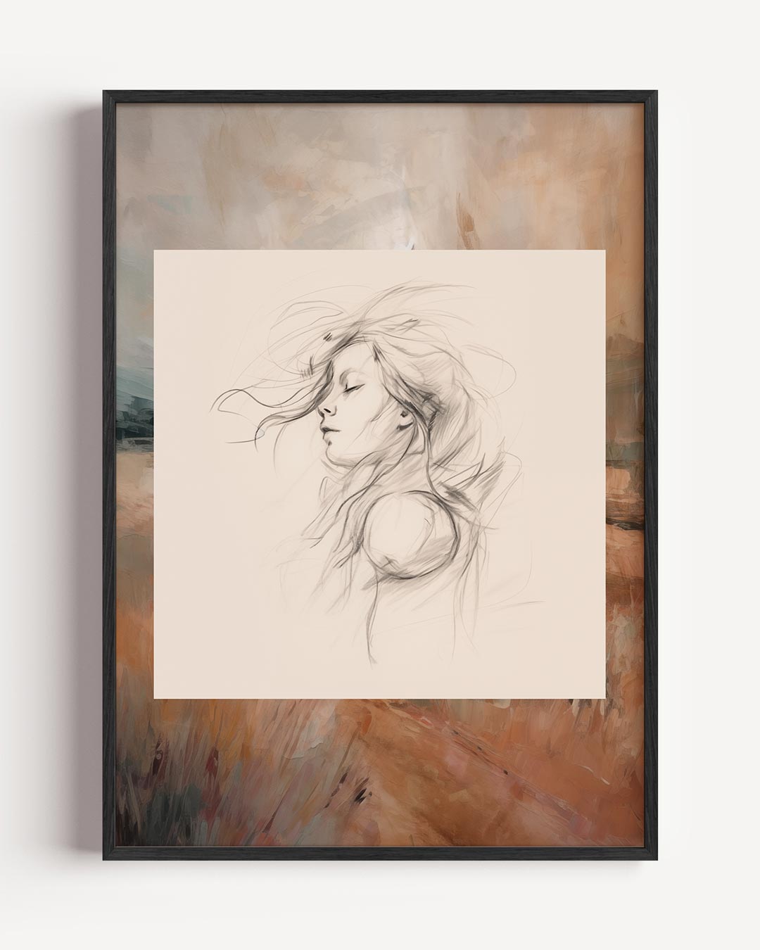 Dromerige Portretkunst Poster-WallArtistic