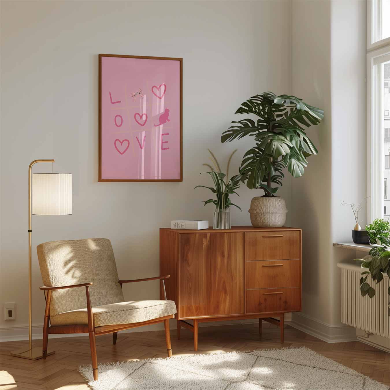 Liefdevolle Tic-Tac-Toe Poster