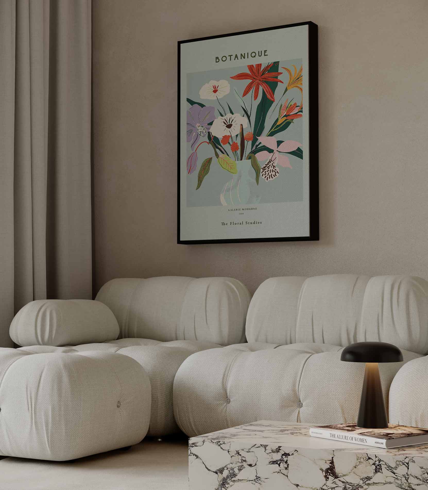 Botanic Bliss Bloemenkunst Kunstwerk-canvas-dibond-plexiglas-wanddecoratie-WallArtistic