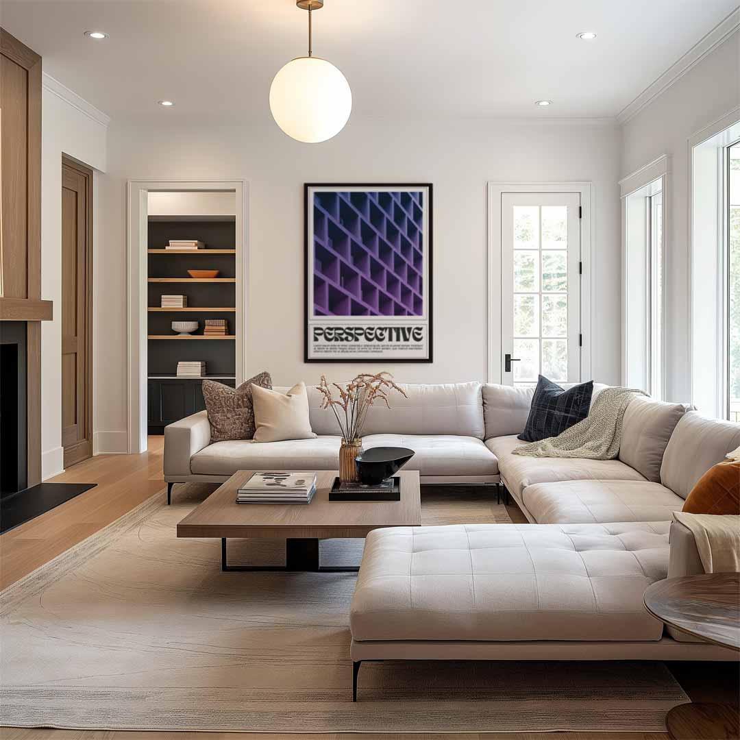 Geometrische Perspectieven Kunstwerk-canvas-dibond-plexiglas-wanddecoratie-WallArtistic