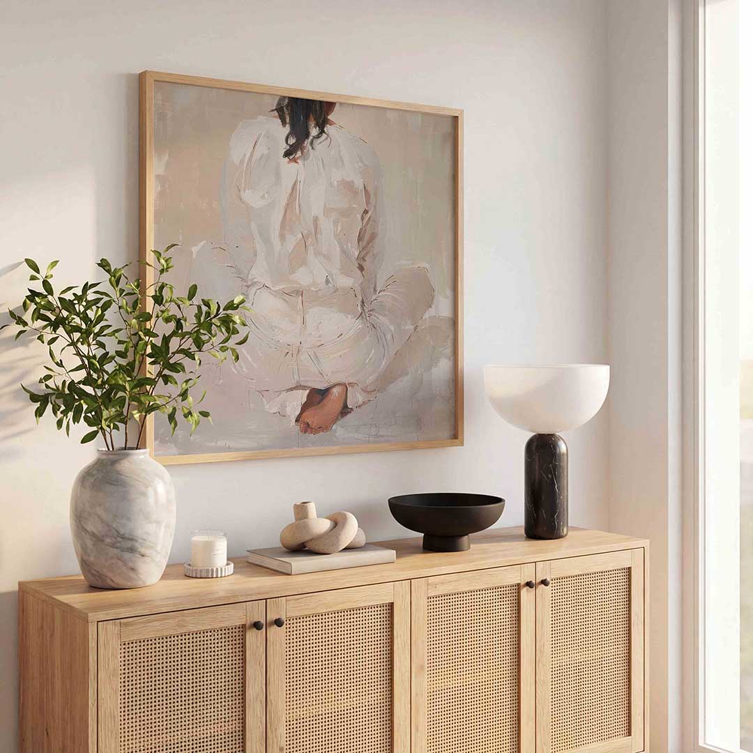 Zittende figuur Poster