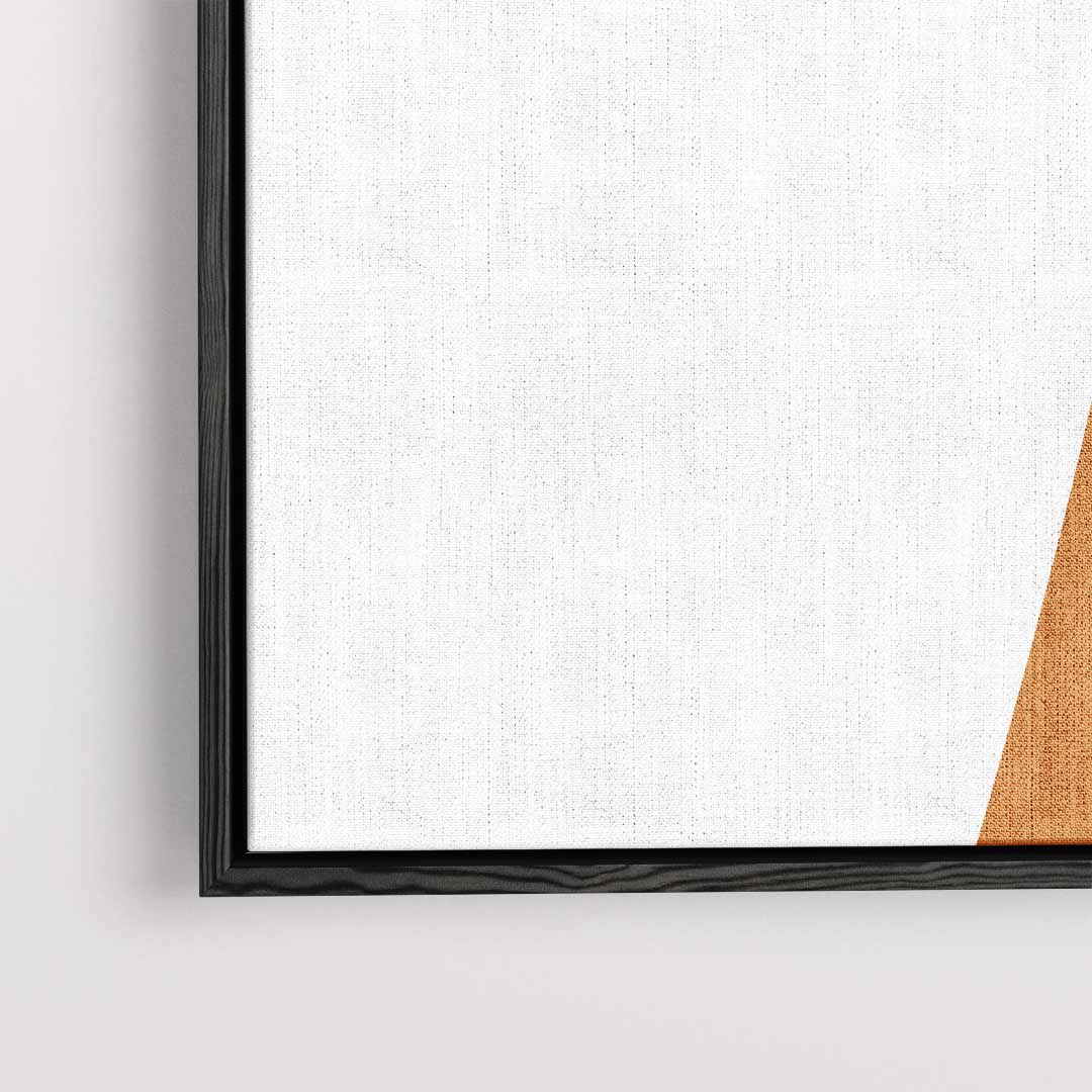 Abstracte Flow in Beige en Oranje Kunstwerk-canvas-dibond-plexiglas-wanddecoratie-WallArtistic