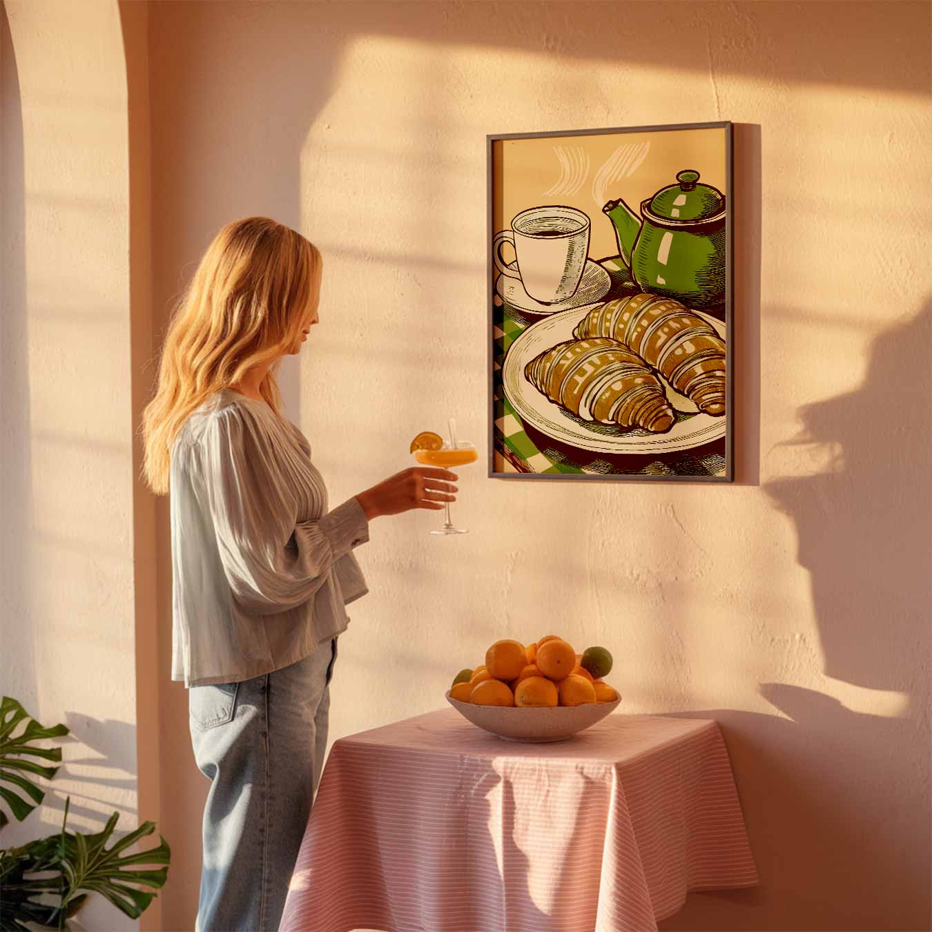 Franse Ontbijtsfeer Poster-WallArtistic