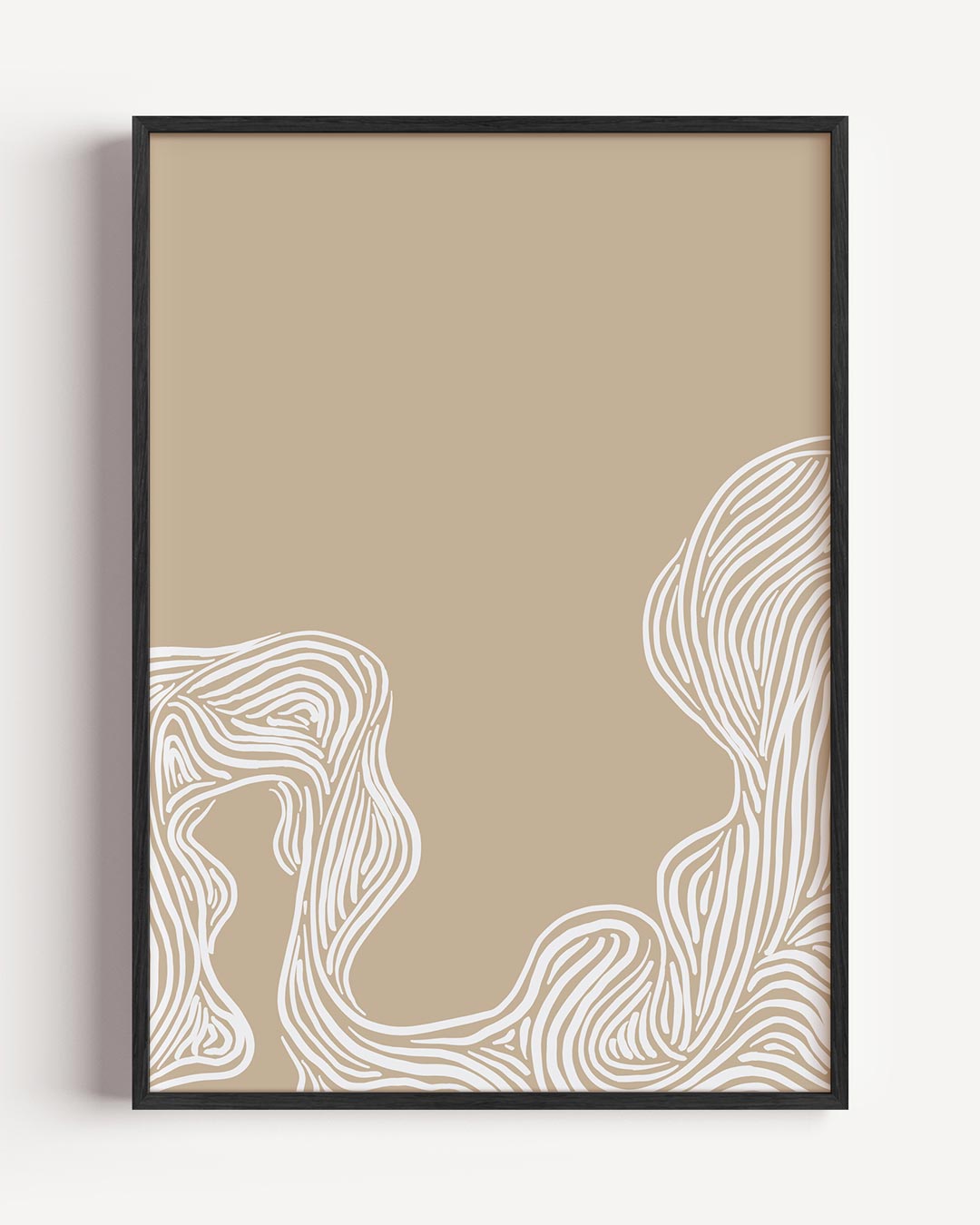 Organische Lijnen Wanddecoratie Poster-WallArtistic