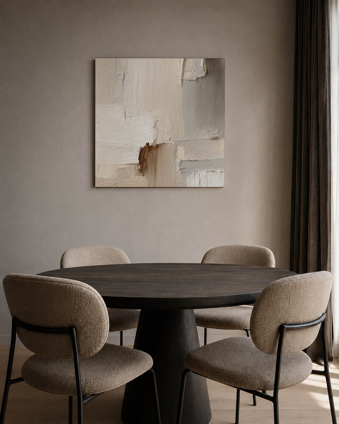 Textuur in neutrale tinten Kunstwerk