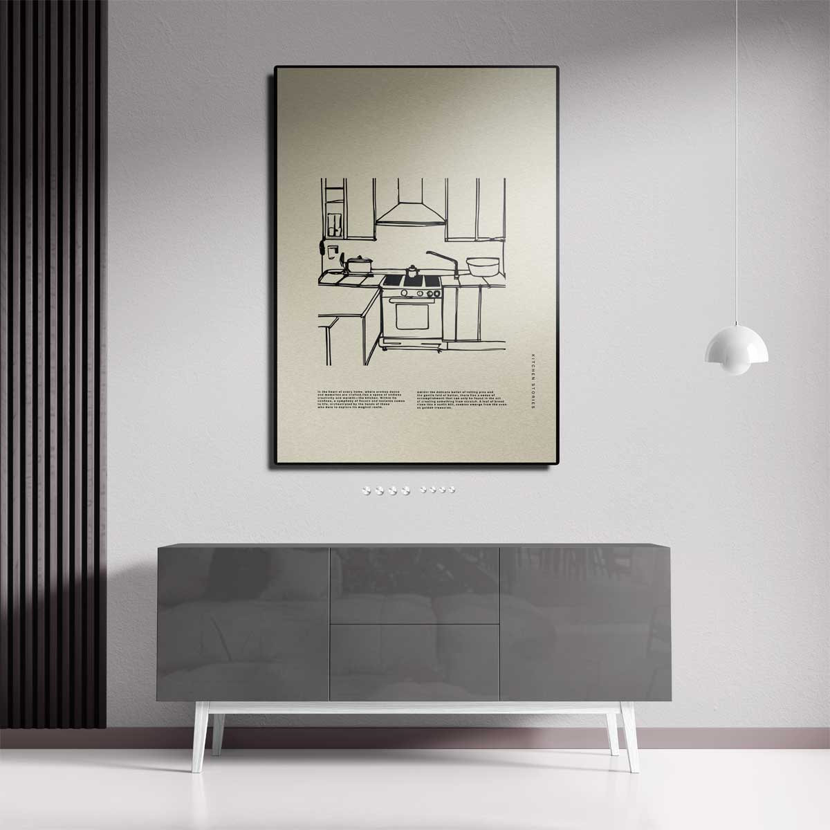 Keukenverhalen in Lijnen Kunstwerk-canvas-dibond-plexiglas-wanddecoratie-WallArtistic