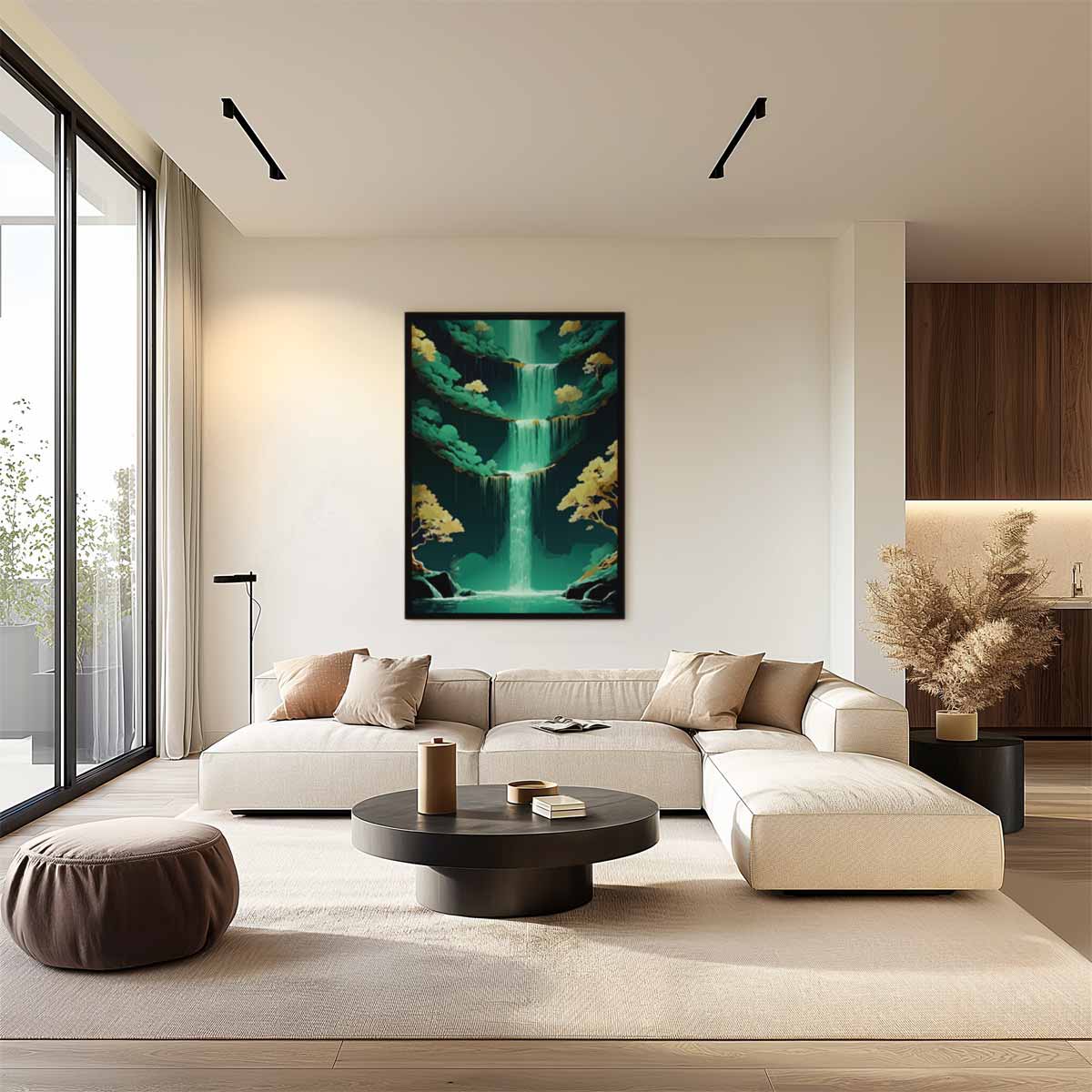 Magische Waterval Kunstwerk-canvas-dibond-plexiglas-wanddecoratie-WallArtistic