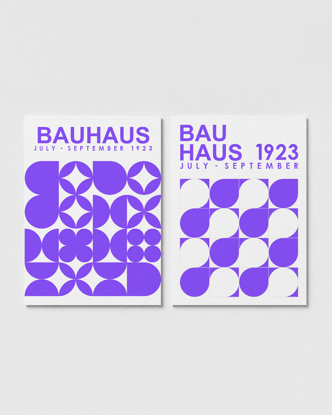 Vormenspel in paars Posterset