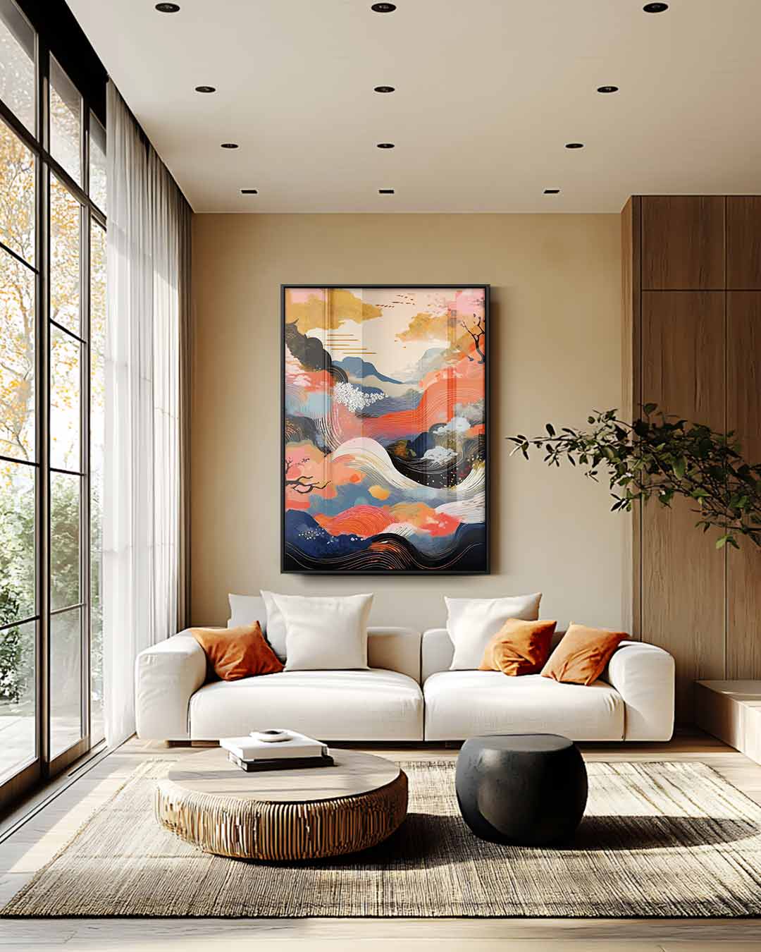 Betoverend Herfstlandschap Kunstwerk-canvas-dibond-plexiglas-wanddecoratie-WallArtistic