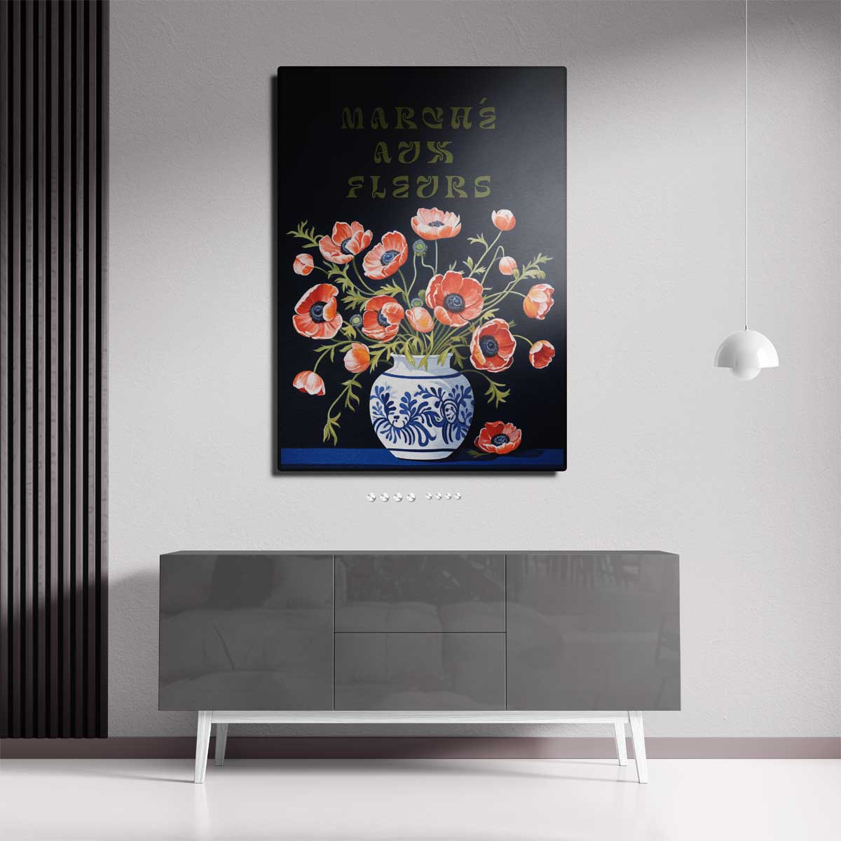 Marché aux Fleurs Schilderij Kunstwerk-canvas-dibond-plexiglas-wanddecoratie-WallArtistic