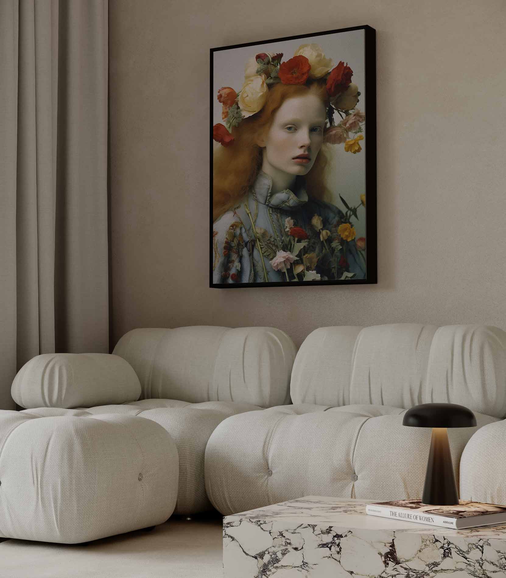 Bloemenpracht in Portret Kunstwerk-canvas-dibond-plexiglas-wanddecoratie-WallArtistic