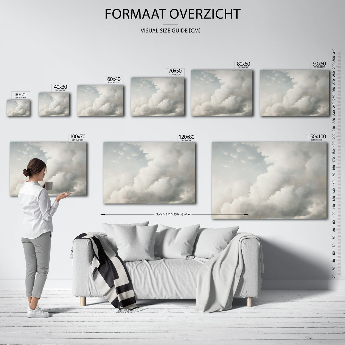 Wolkachtige hemel Poster
