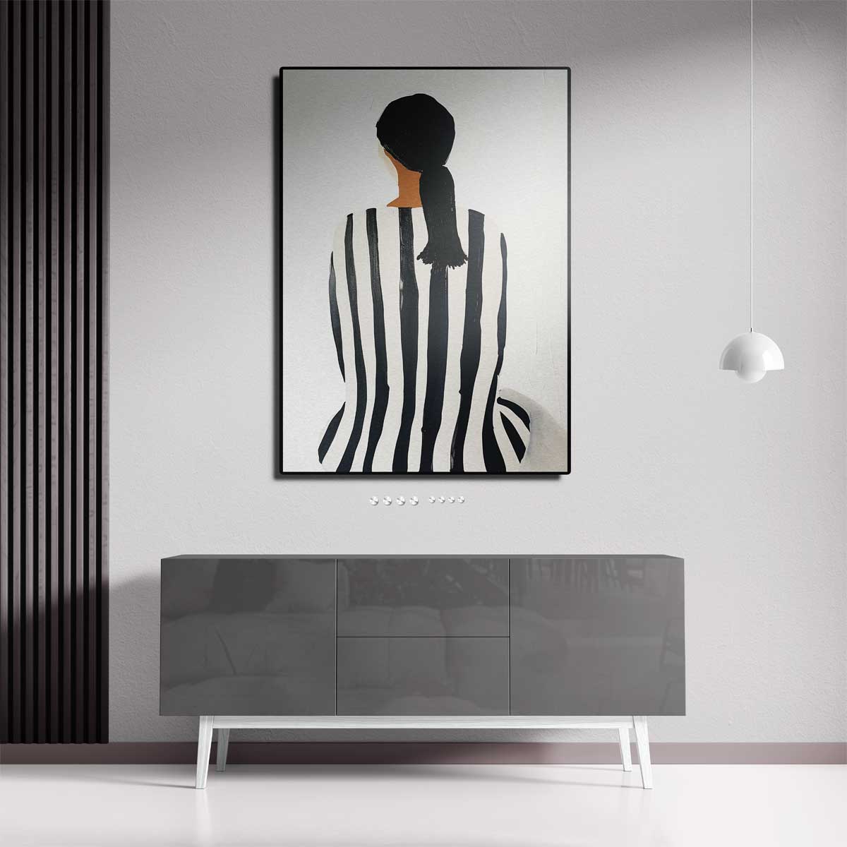 Strepen en Stille Kunstwerk-canvas-dibond-plexiglas-wanddecoratie-WallArtistic