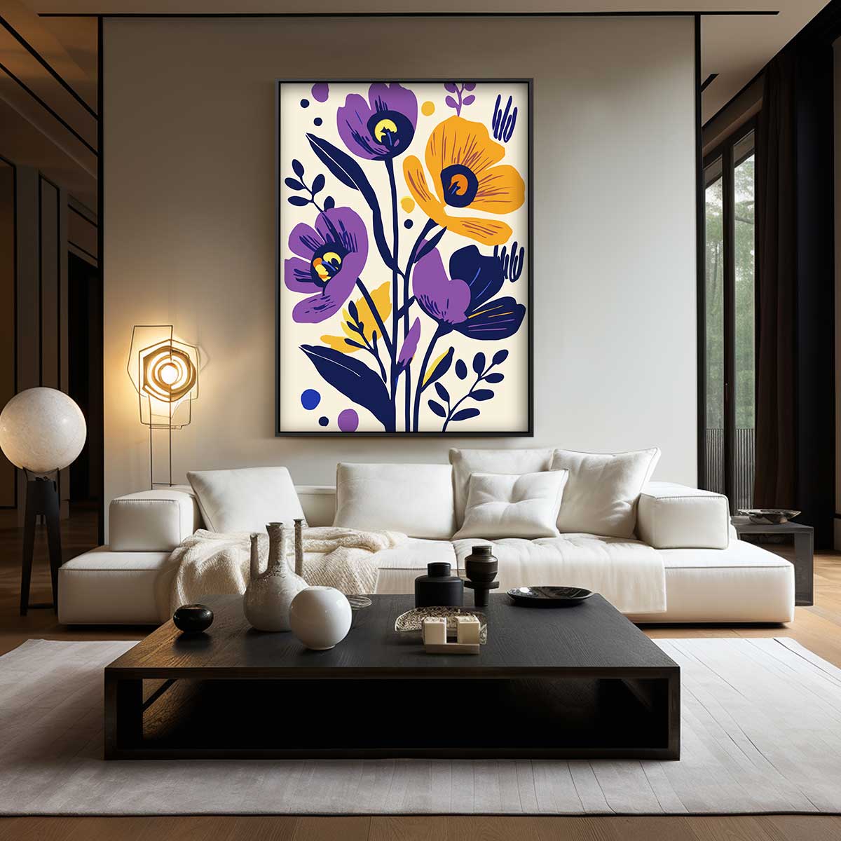 Bloemen Symphony Kunstwerk-canvas-dibond-plexiglas-wanddecoratie-WallArtistic
