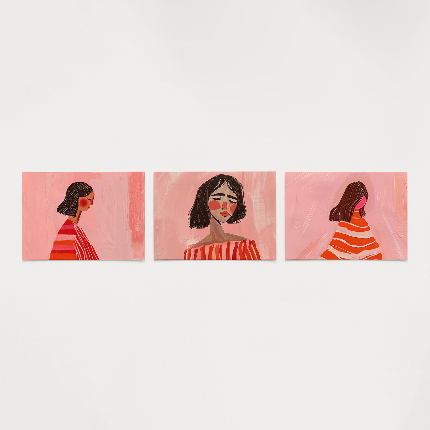 Zachte portretkleuren Posterset