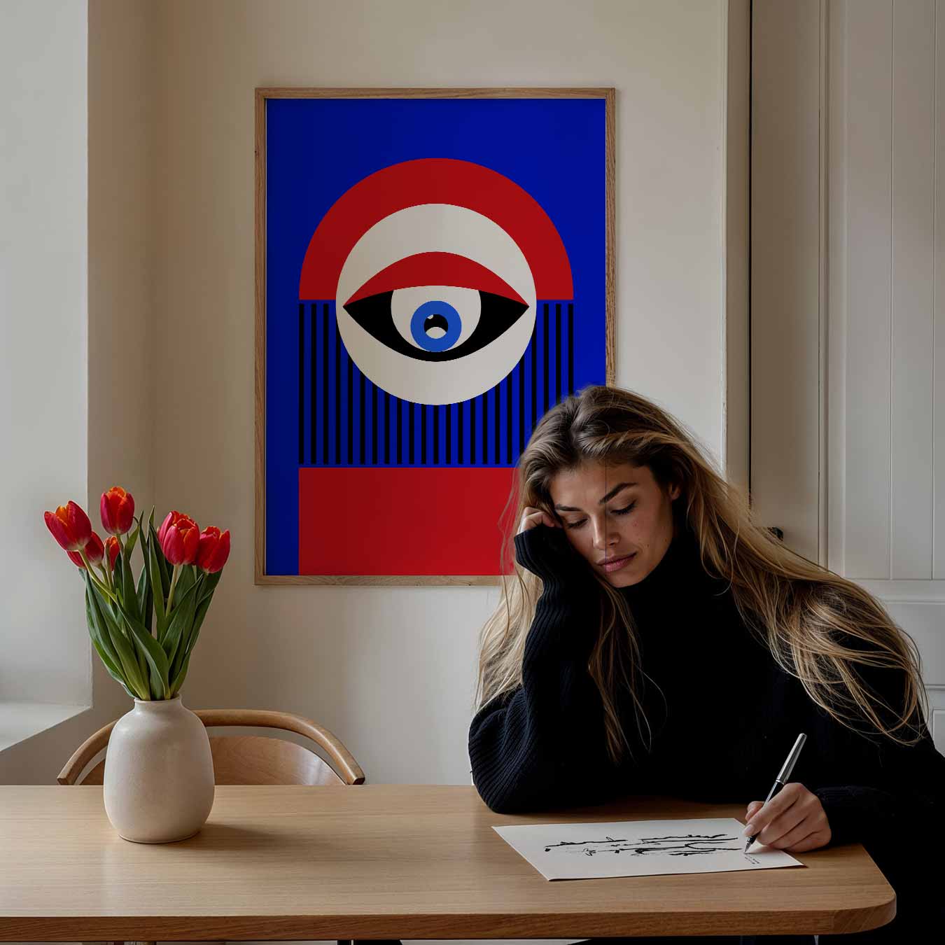 Abstracte Oogkunst Poster-WallArtistic