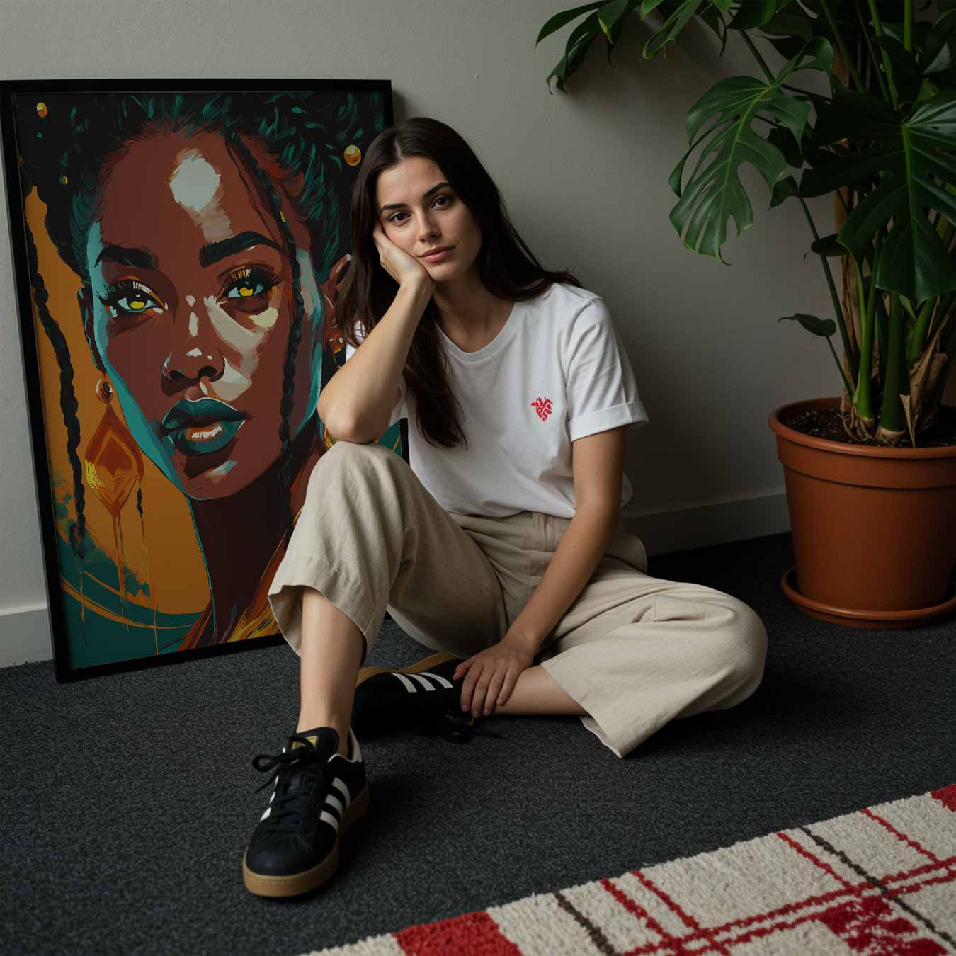 Vrouwelijke Kracht Portret Poster-WallArtistic