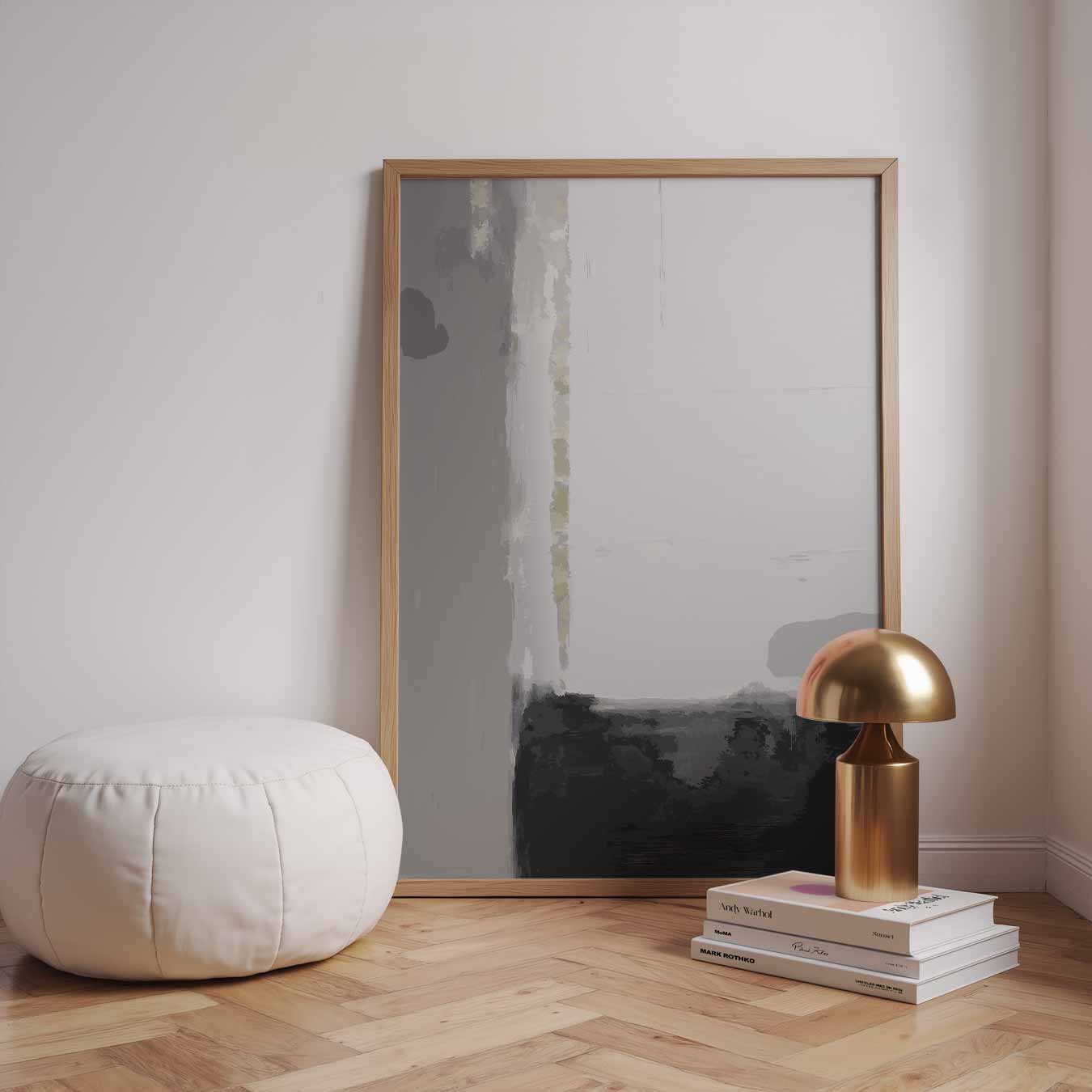 Modern Grijs Abstract Poster