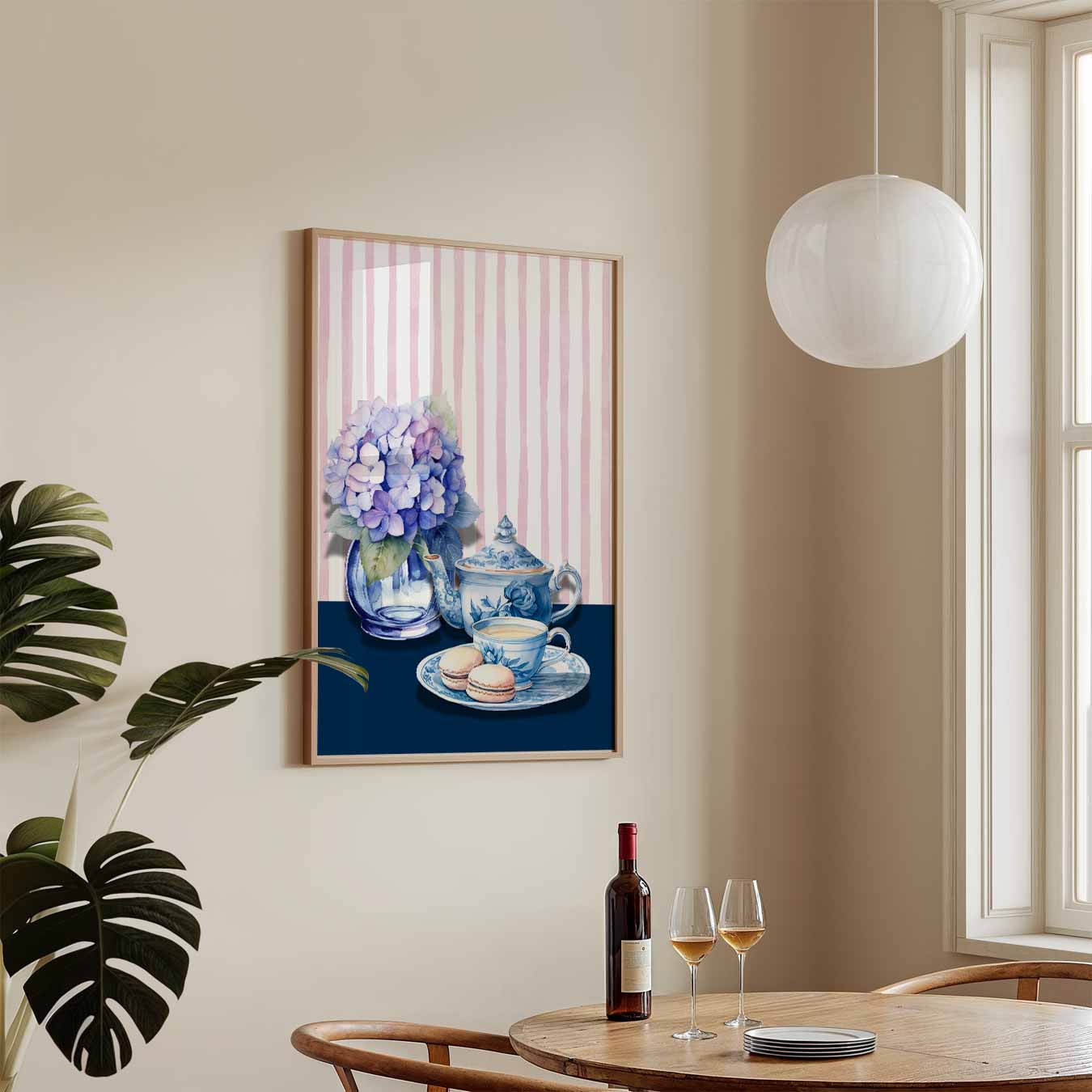 Romantische Theetijd Poster-WallArtistic