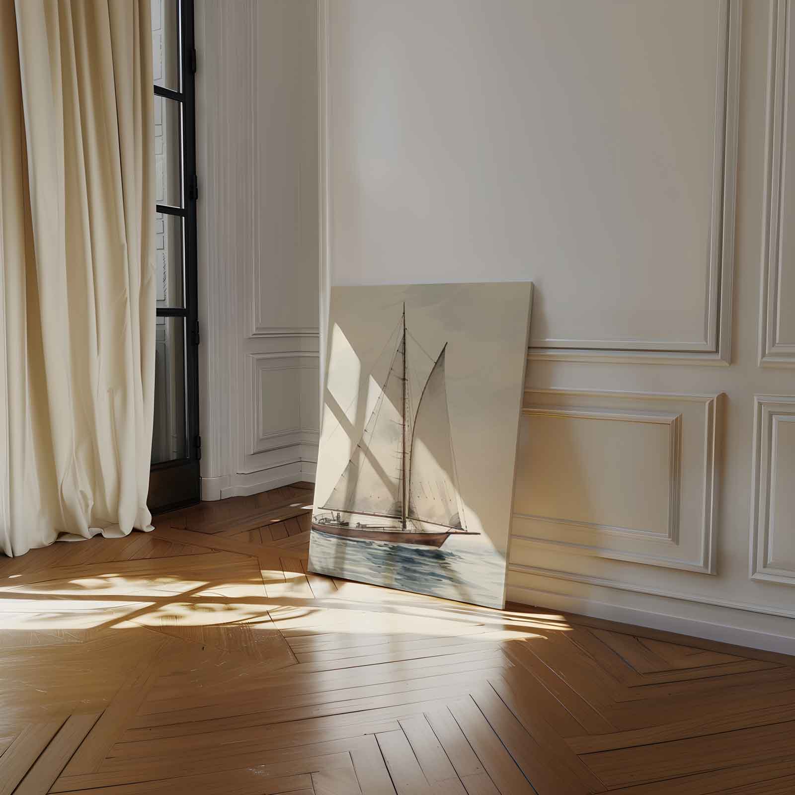 Serene Zeiltocht Kunstwerk-canvas-dibond-plexiglas-wanddecoratie-WallArtistic