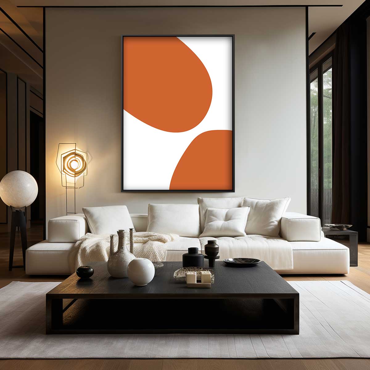 Vloeiende Aardetinten Kunstwerk-canvas-dibond-plexiglas-wanddecoratie-WallArtistic