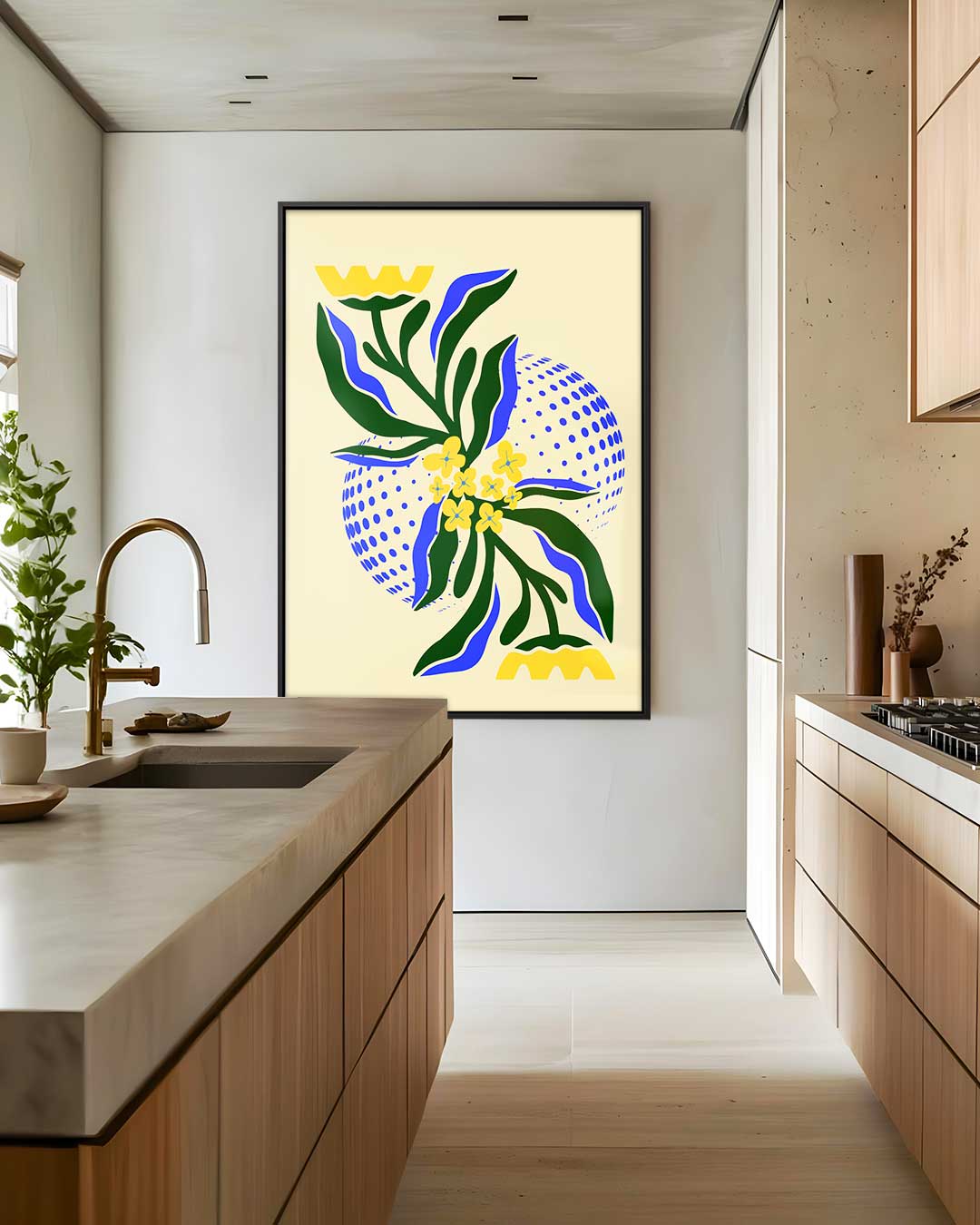 Bloemig Fantasie Kunstwerk Kunstwerk-canvas-dibond-plexiglas-wanddecoratie-WallArtistic