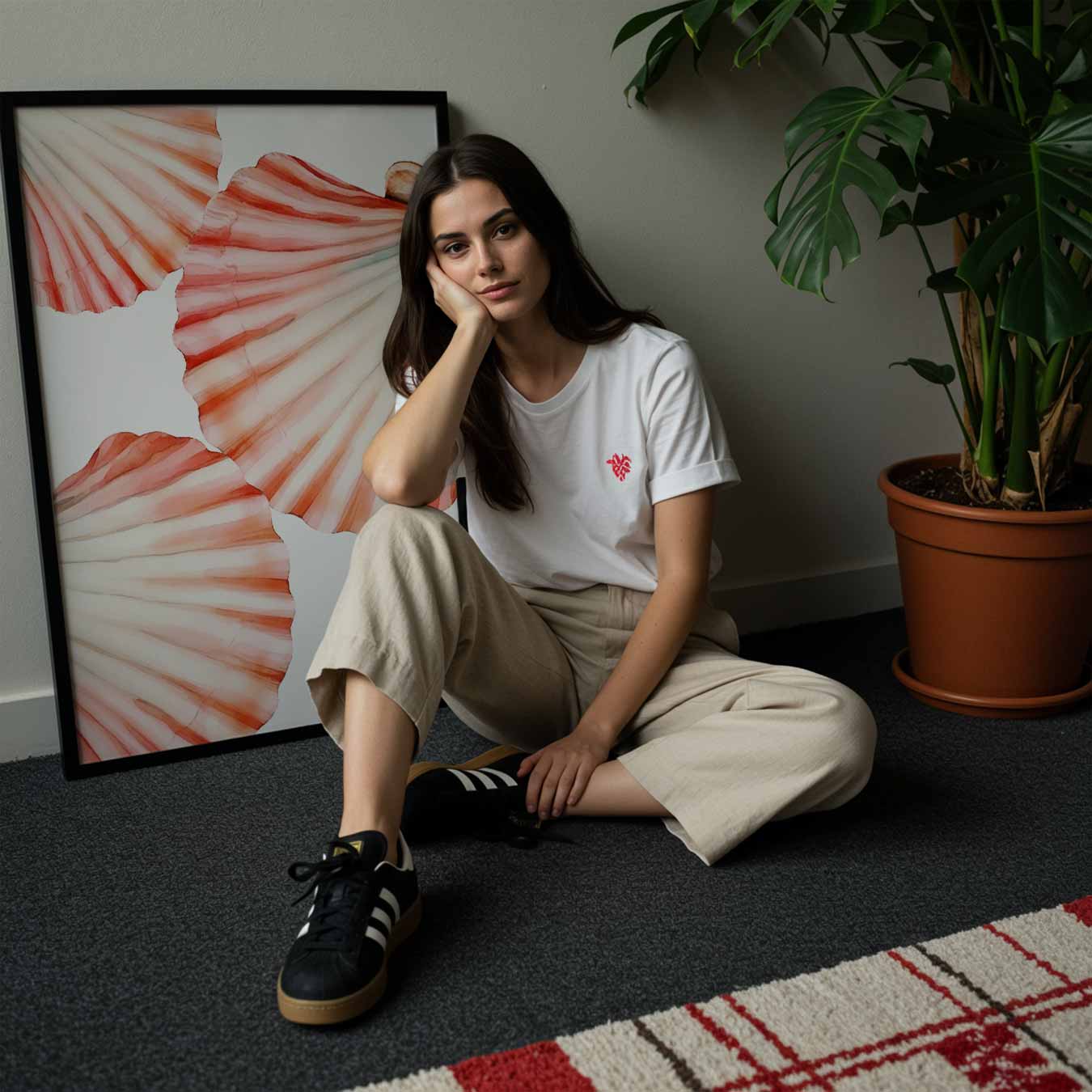 Zomerschelp Waterverf Poster-WallArtistic