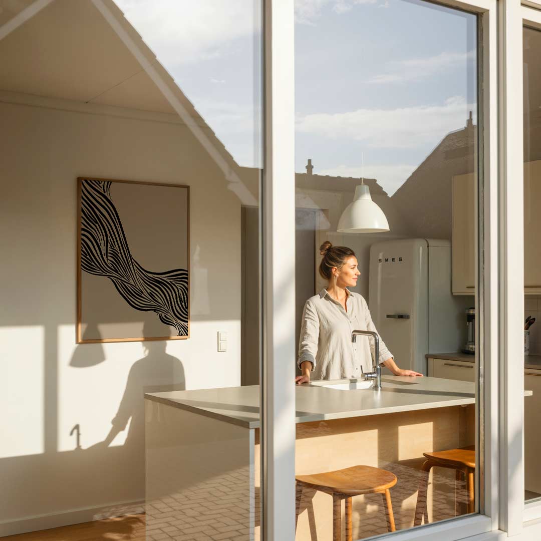 Stijlvolle Natuurlijke Strepen Poster-WallArtistic