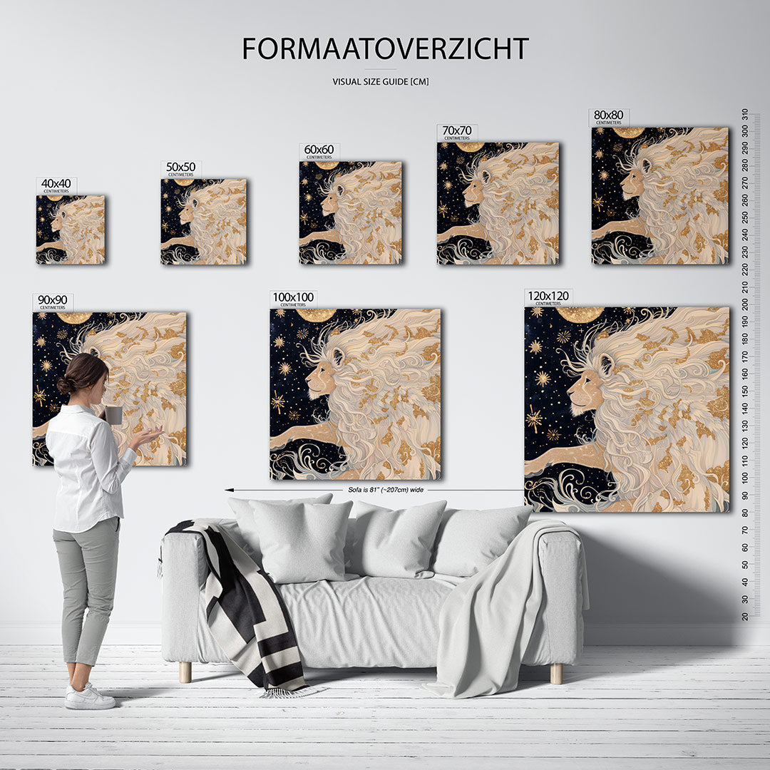 Leeuw met sterren Kunstwerk