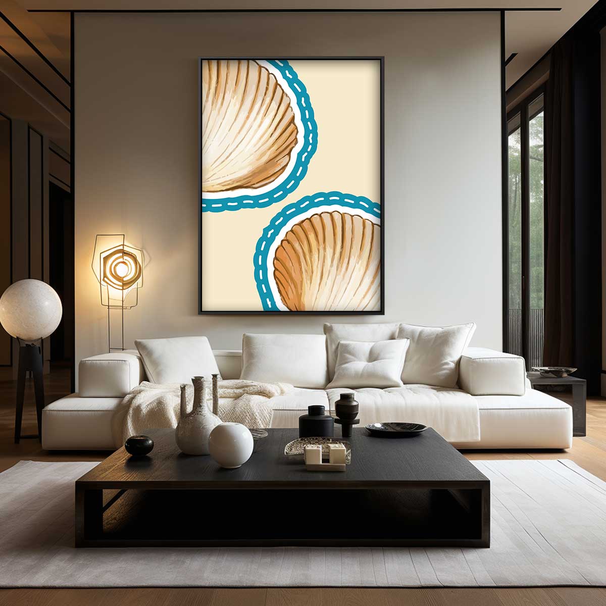 Schelpensymfonie Kunstwerk-canvas-dibond-plexiglas-wanddecoratie-WallArtistic