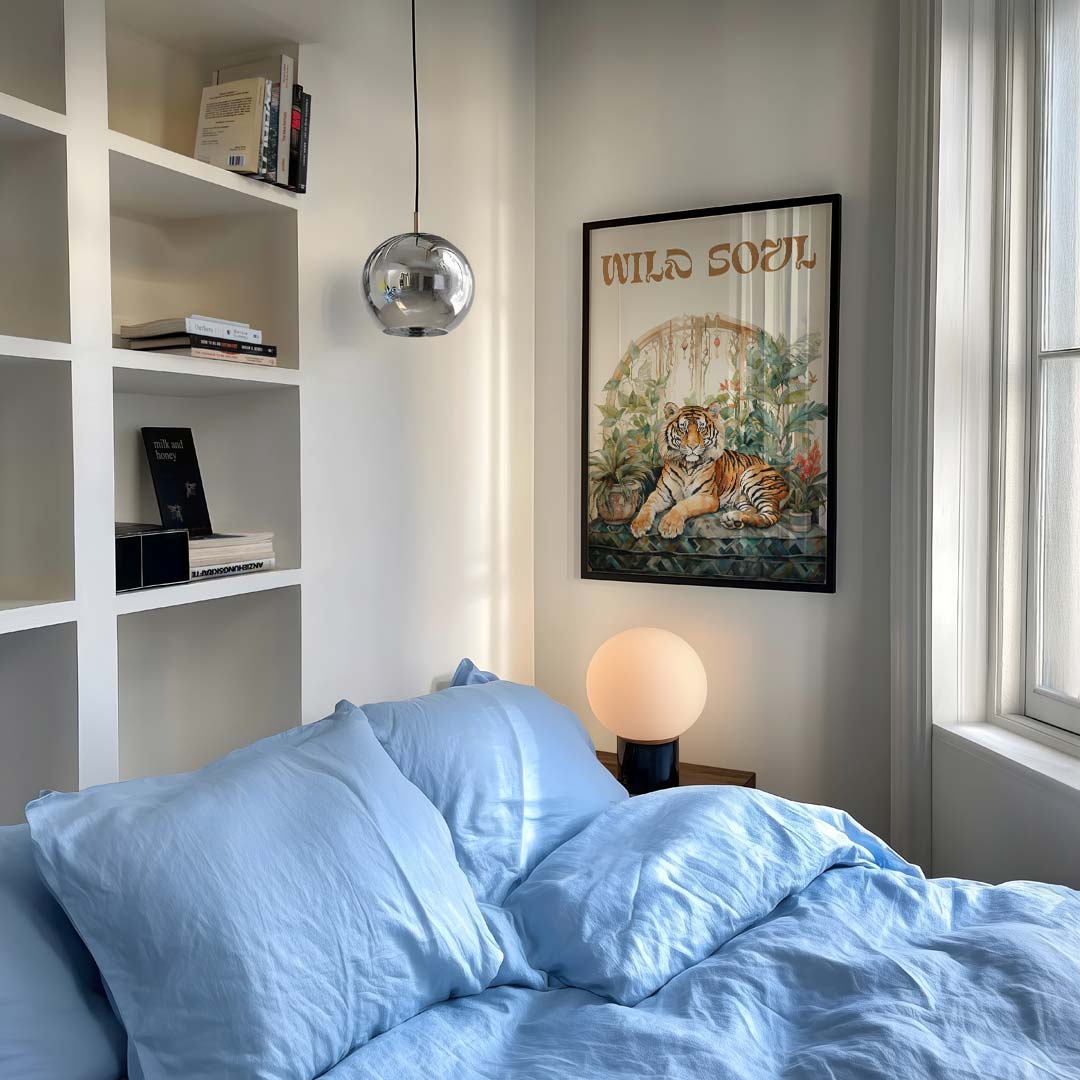 Wilde Ziel Tijger Poster-WallArtistic