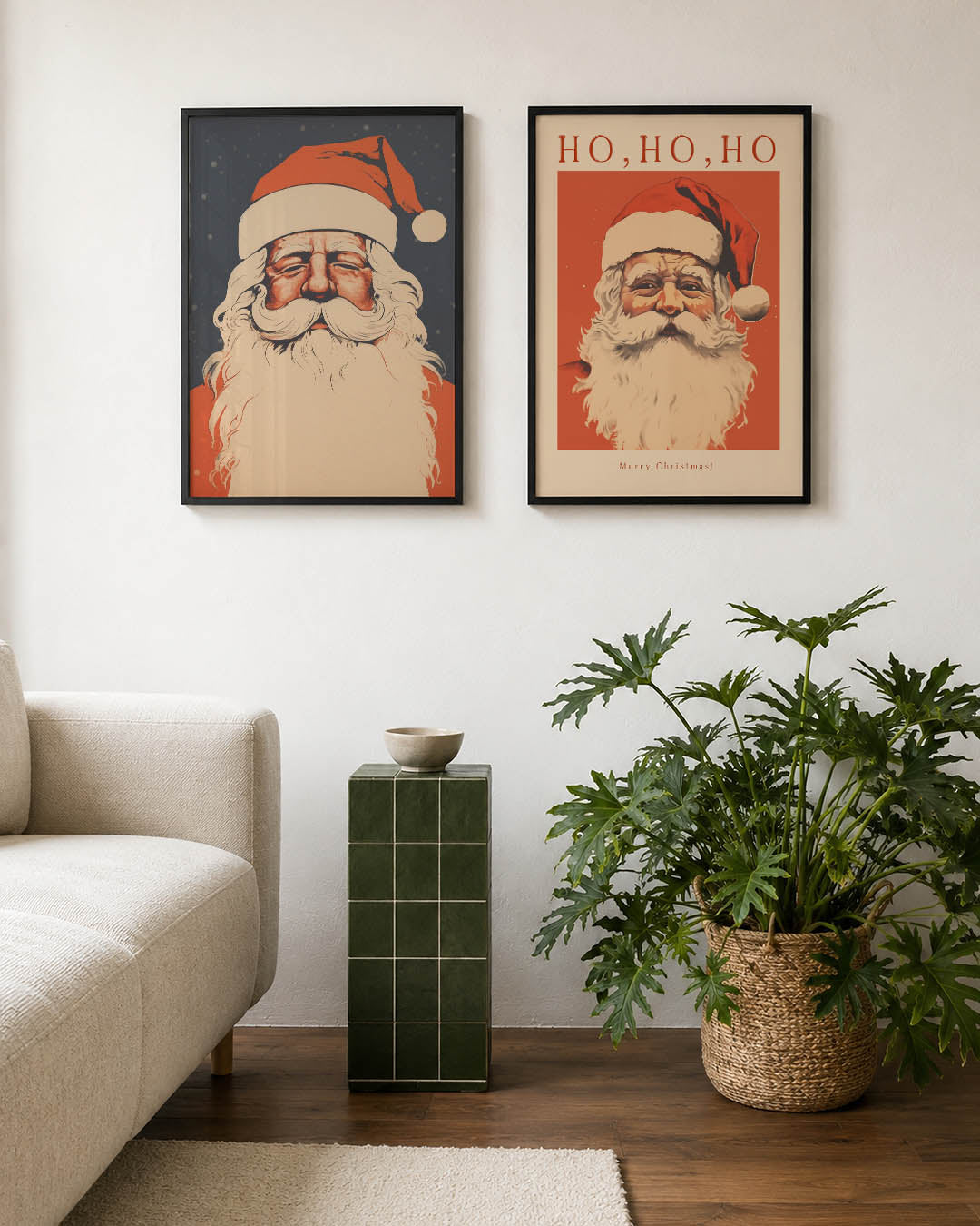 Kleurrijke kerstfiguur Posterset