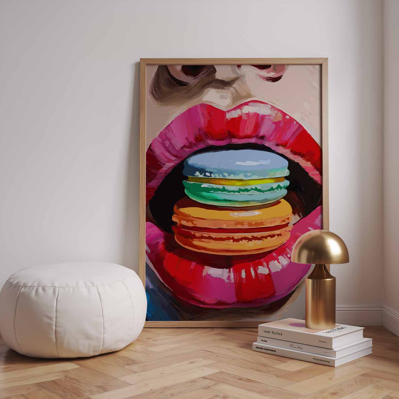Kleurrijke Macaron Kus Poster