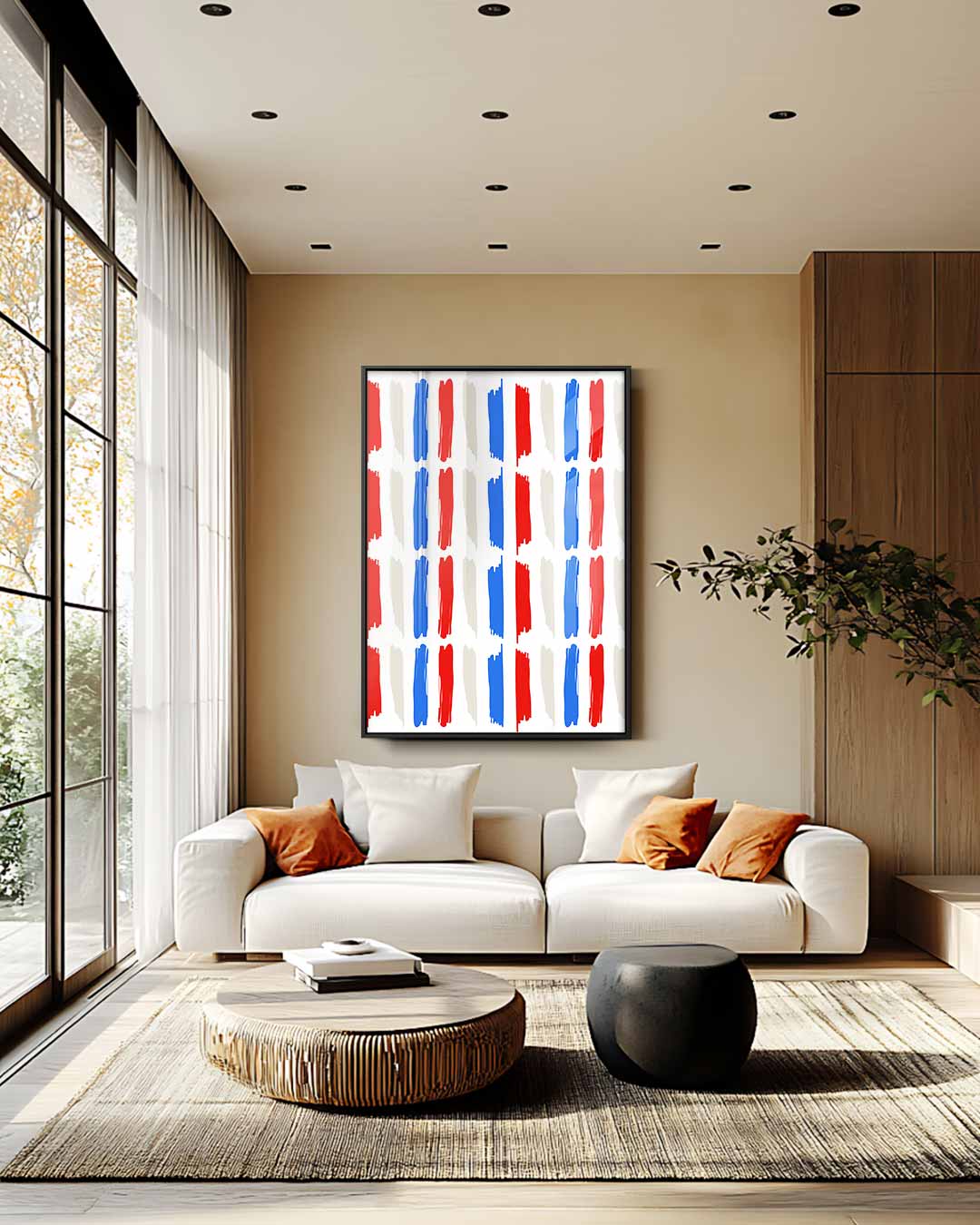 Kleurrijke Strepen Kunstwerk-canvas-dibond-plexiglas-wanddecoratie-WallArtistic
