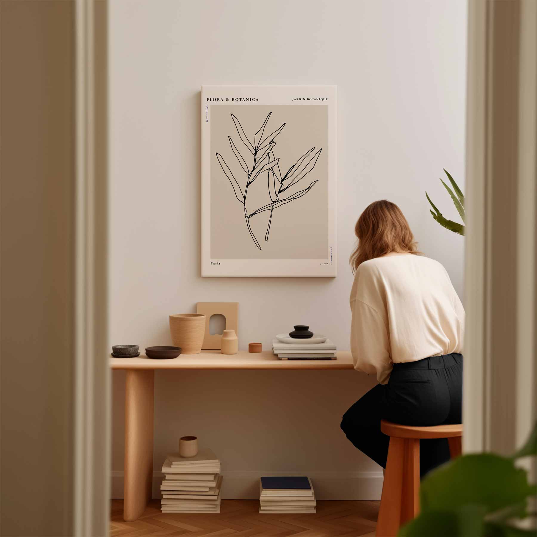 Botanische Schetswandeling Kunstwerk-canvas-dibond-plexiglas-wanddecoratie-WallArtistic