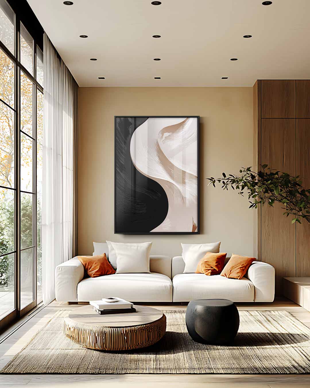 Stijlvolle Abstracte Harmonie Kunstwerk-canvas-dibond-plexiglas-wanddecoratie-WallArtistic