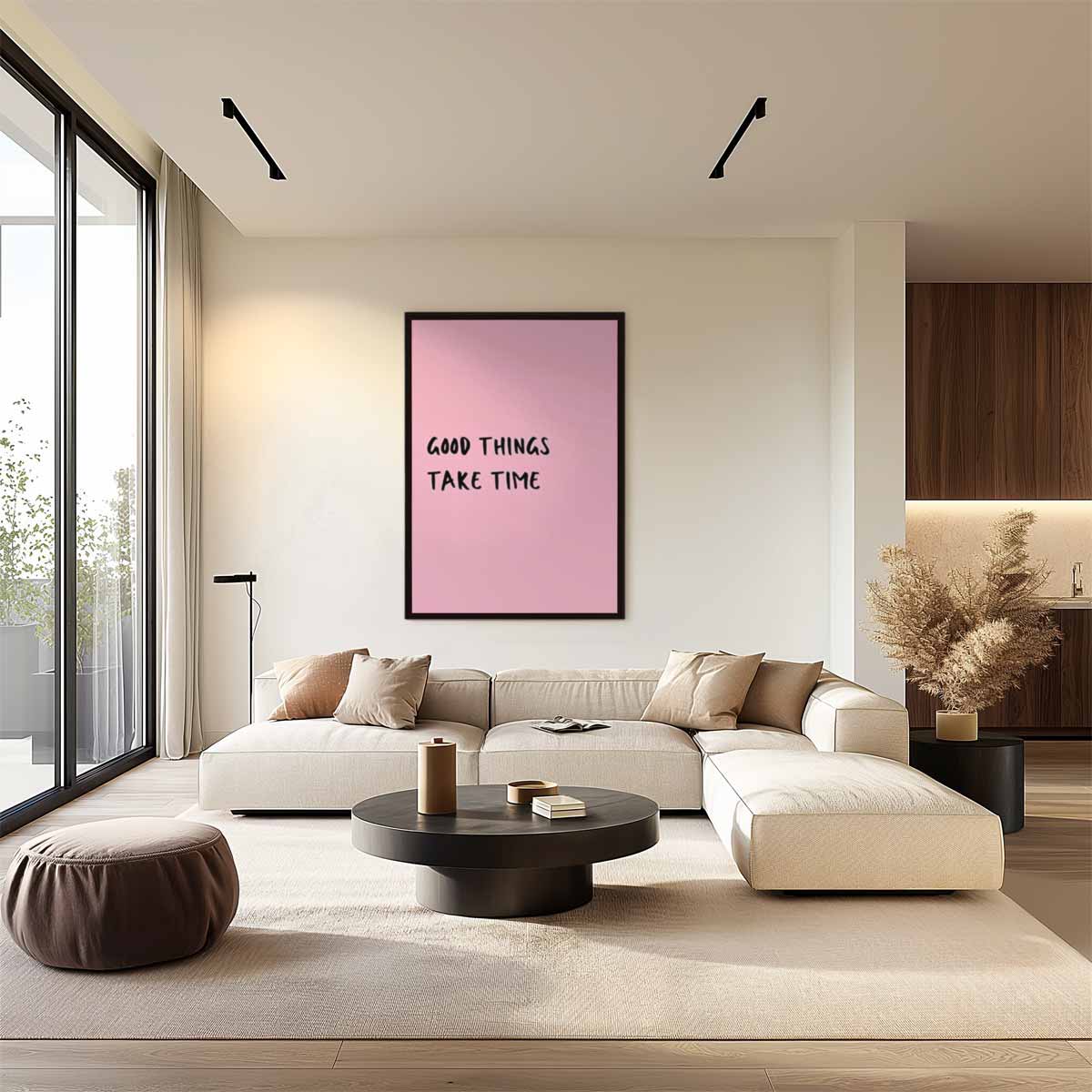 Geduld is een Schone Zaak Kunstwerk-canvas-dibond-plexiglas-wanddecoratie-WallArtistic