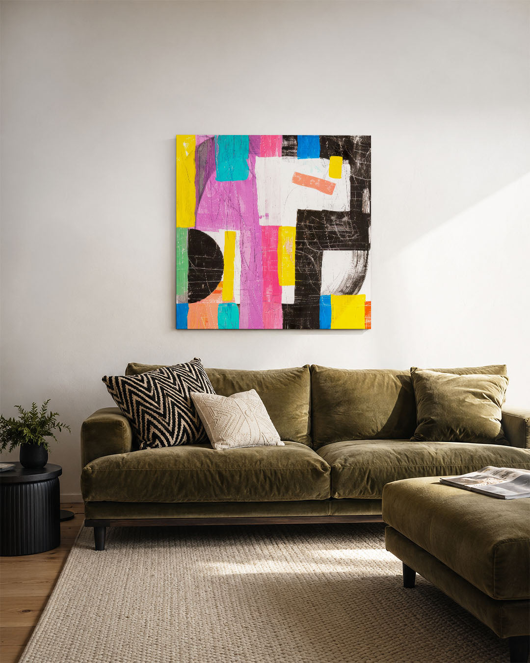 Kleurrijke geometrie Kunstwerk