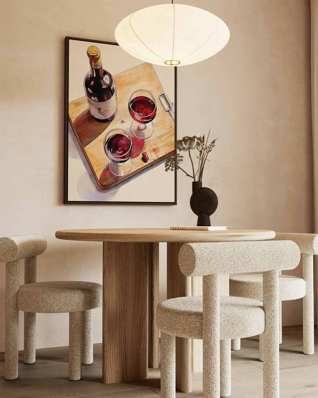 Sfeervol Wijnstilleven Kunstwerk-canvas-dibond-plexiglas-wanddecoratie-WallArtistic