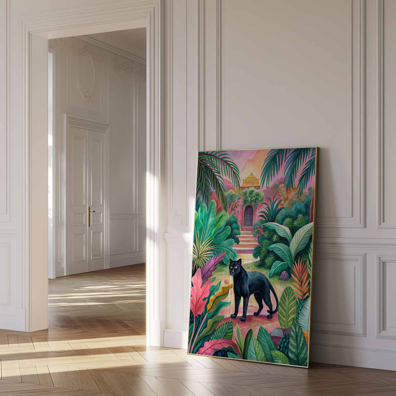 Tropische Panter Paradijs Poster-WallArtistic